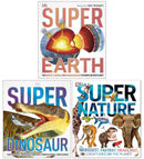 The Super Encyclopedia Collection By DK 3 Books Set (Nature, Earth and Dinosaur)