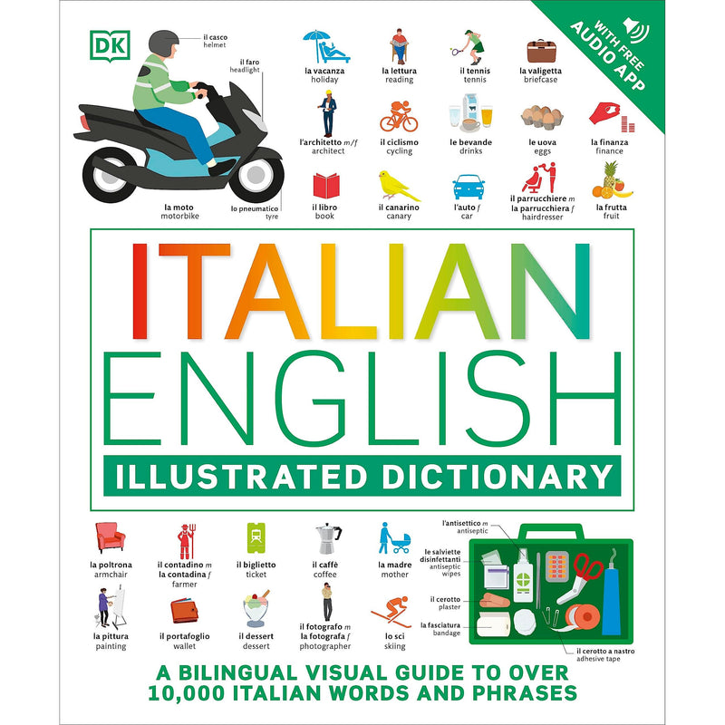 ["000 Italian Words and Phrases", "9780241601501", "Bilingual & multilingual dictionaries", "Foreign Language Dictionaries & Thesauri", "Guide to Italian pharse", "Italian", "Italian English Dictionary", "Italian English Illustrated Dictionary", "Italian English Illustrated Dictionary A Bilingual Visual Guide to Over 10", "Italian for Beginners", "Italian guide", "Italian workbook", "Language teaching & learning", "learn Italian"]