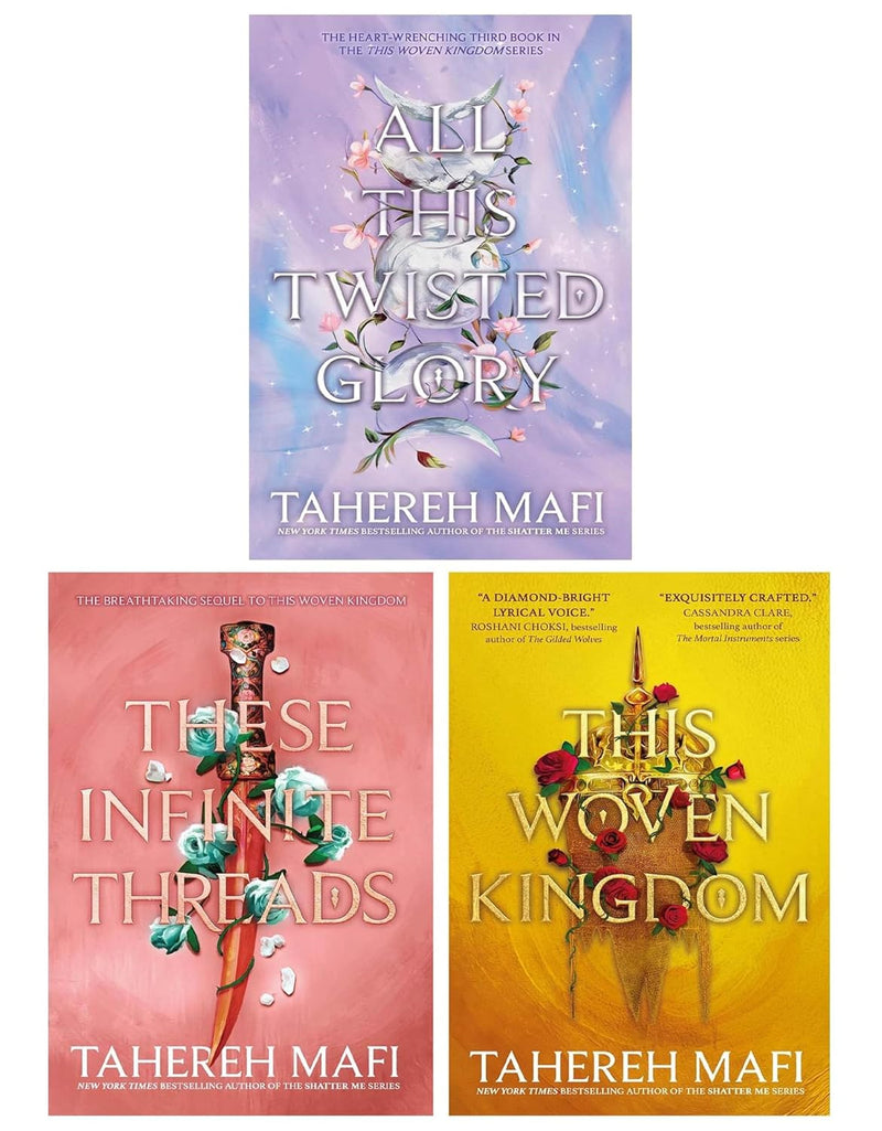 ["9782996700850", "adult fiction", "Adult Fiction (Top Authors)", "adult fiction book collection", "adult fiction books", "adult fiction collection", "all this twisted glory", "Fantasy", "fantasy books", "fantasy fiction", "Mythology", "myths", "persian mythology", "Tahereh Mafi", "Tahereh Mafi Book Collection", "Tahereh Mafi Book Collection Set", "Tahereh Mafi Books", "Tahereh Mafi Collection", "these infinite threads", "this woven kingdom", "This Woven Kingdom Series"]