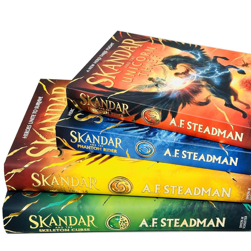 ["9780112930006", "A.F. Steadman", "A.F. Steadman books", "A.F. Steadman collection", "A.F. Steadman series", "A.F. Steadman set", "children fantasy books", "children fantasy magic", "childrens books", "Childrens Books (11-14)", "Childrens Books (7-11)", "childrens fantasy", "fantasy adventure", "fantasy books", "fantasy fiction", "Skandar", "Skandar and the Skeleton Curse", "Skandar books", "Skandar series", "Skandar set", "Unicorn"]