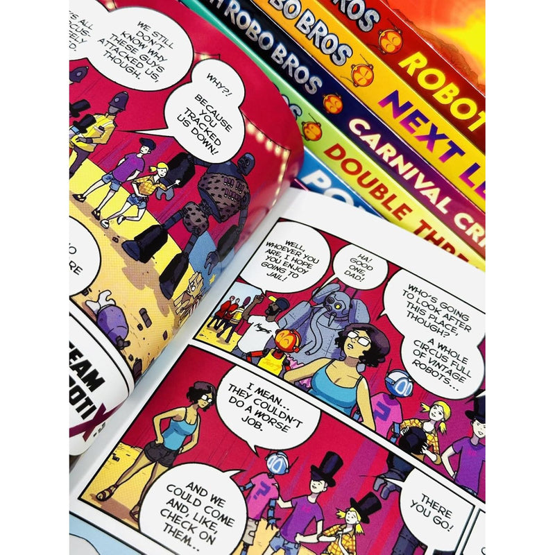 ["9780112860006", "Carnival Crisis", "children books", "childrens books", "Childrens Books (7-11)", "childrens graphic novels", "comic and graphic novels", "comic graphic novels", "comics and graphic novels", "Comics Graphic Novels", "Double Threat", "Graphic novel", "graphic novel books", "graphic novels", "Mega Robo Bros", "Mega Robo Bros books", "Mega Robo Bros collection", "Mega Robo Bros series", "Meltdown", "Neill Cameron", "Neill Cameron books", "Neill Cameron collection", "Neill Cameron mega robo bros", "Neill Cameron set", "nemesis", "Next Level", "Power Up", "Robot Revenge", "robots"]