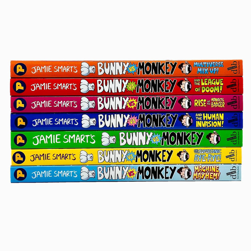 ["9782992518435", "action books", "adventure books", "apocalypse", "bunny vs monkey", "bunny vs monkey 1", "bunny vs monkey 2", "bunny vs monkey 3", "bunny vs monkey 4", "bunny vs monkey 5", "bunny vs monkey 6", "bunny vs monkey 7", "bunny vs monkey and rise of the maniacal badger", "bunny vs monkey and the human invasion", "bunny vs monkey and the league of doom", "bunny vs monkey and the supersonic aye-aye", "bunny vs monkey and the supersonic ayeaye", "bunny vs monkey apocalypse", "bunny vs monkey book collection", "bunny vs monkey book set", "bunny vs monkey books", "bunny vs monkey destructo", "bunny vs monkey jamie smart series", "bunny vs monkey journey to the centre of eurg-th", "bunny vs monkey let the mayhem begin", "Bunny vs Monkey multiverse mix up", "bunny vs monkey series", "bunny vs monkey stench", "bunny vs monkey the floating cow catastrophe", "bunny vs monkey wobbles", "children comic books", "children fiction", "childrens books", "Childrens Comic books", "comic and graphic novels", "Comics Graphic Novels", "jamie smart bunny vs monkey", "multiverse mix up", "rise of the maniacal badger", "the human invasion", "the league of doom"]