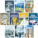 Children Introduction To History For Beginners (Series 2) 10 Hardback Book Collection set: (The Aztecs, Castles, Egyptians, Great Explorers, Great ... And Treasures, World War I, World War II)