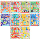 Big Stickers for Little Hands Assortment 10 Books Collection Set (Woodland Friends, Ocean Creatures, ABC, 123, Animals, All About Me, Dinosaur Island, Farm Friends, Magical Unicorns & Mighty Machines)