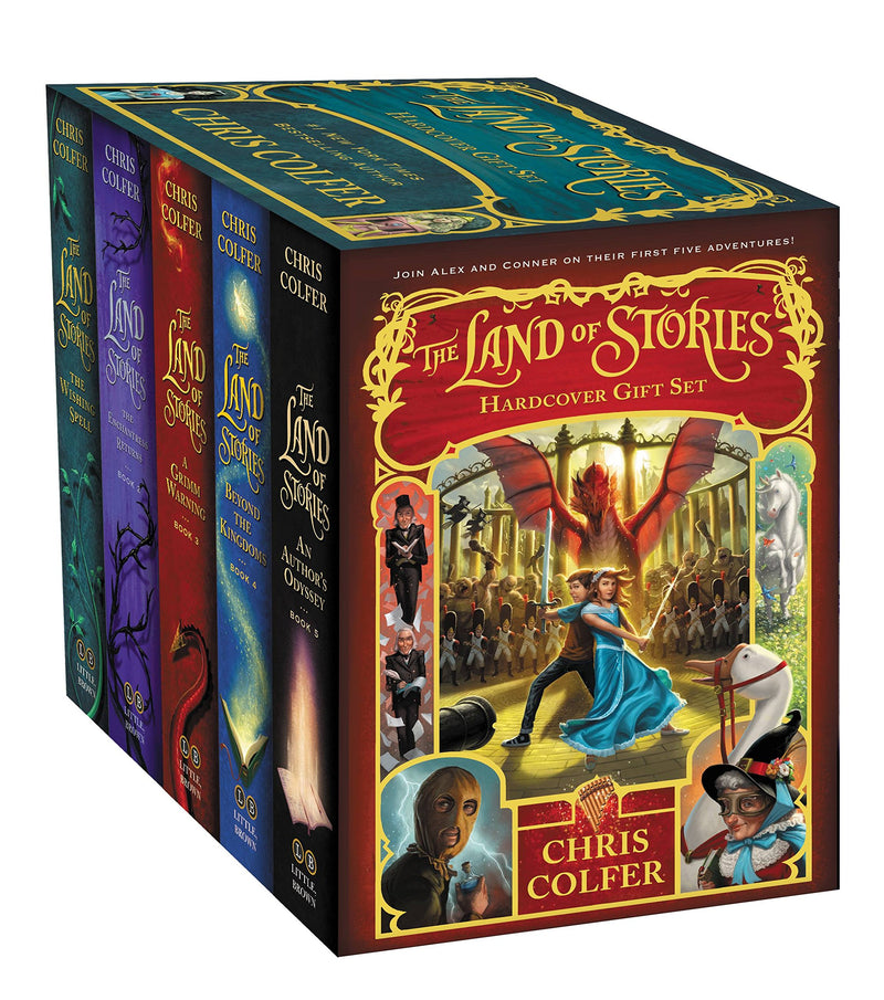 ["A Grimm Warning", "An Authors Oddyssey", "beyond the kingdom", "Childrens Books (7-11)", "chirs colfer", "Chris Colfer Books", "chris colfer land of stories series", "cl0-PTR", "enchantress returns", "grim warning", "land of stories", "Land of stories 6 books collection set", "land of stories books", "land of stories Box set", "land of stories colfer", "land of stories collection", "land of stories series", "land of stories set", "The Enchantress Returns", "the land of stories book set", "the land of stories collection", "the land of stories paperback set", "The Wishing Spell", "wishing spell", "Worlds Collide", "young teen"]