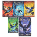 Skandar Series 5 Books Collection Set By A.F. Steadman (Skandar and the Spirit War [Hardback], Skandar and the Chaos Trials, Skandar and the Phantom Rider, The Unicorn Thief and The Skeleton Curse)