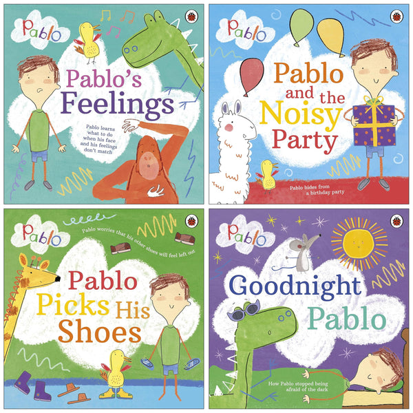 Pablo's Feelings Series 4 Picture Books Collection Set (Pablo's Feelings, Pablo Picks His Shoes, Pablo and the Noisy Party and Goodnight Pablo)