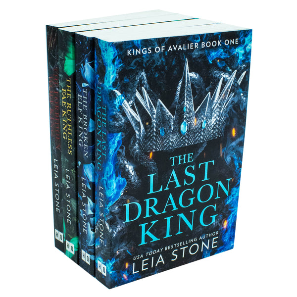 Kings of Avalier 4 Books Collection Set By Leia Stone (The Last Dragon King, The Broken Elf King, The Ruthless Fae King & The Forbidden Wolf King)