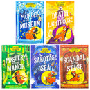 Montgomery Bonbon Series 5 Books Collection Set By Alasdair Beckett-King (Murder at the Museum, Death at the Lighthouse, Mystery at the Manor, Sabotage at Sea, Scandal on the Stage)