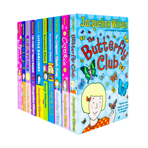 Jacqueline Wilson 10 Books Collection Set (Double Act, Candyfloss, Cookie, Little Darlings, Best Friends, The Butterfly Club and MORE)