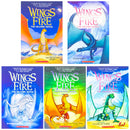 Wings of Fire Graphix Series (Book 5-9) By Tui T. Sutherland: Graphic Novels 5 Books Collection Set (The Brightest Night, Moon Rising, Winter Turning, Escaping Peril and Talons Of Power)