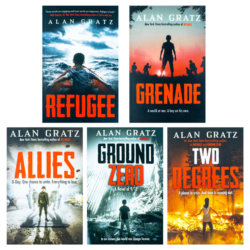 ["9780678462102", "Alan Gratz", "Alan Gratz books", "Alan Gratz collection", "Alan Gratz series", "Alan Gratz set", "Allies", "Childrens Book", "childrens books", "Childrens Books (11-14)", "emigrants", "Grenade", "Ground Zero", "historical fiction", "historical fiction books", "historical fiction for children", "immigrants", "powerful stories", "Refugee", "Two Degrees", "war fiction"]