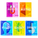 DK Super Simple Study Guide 5 Books Collection Set (Super Simple Maths, Chemistry, Physics, Biology, Psychology)
