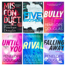 Fall Away Series 6 Books Collection Set by Penelope Douglas (Bully, Until You, Rival, Falling Away, Five Brothers, Misconduct)