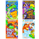 Dino Dad Series 4 Books Collection Set By Andy Day (Dino Dad, Ice Age, Big School Talent Show, Mystery of the Missing Egg)