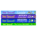 Terry Pratchett: Children's Circle Stories 4 Books Collection Set (Dragons at Crumbling Castle, The Witch's Vacuum Cleaner, Father Christmas's Fake Beard and The Time-travelling Caveman)