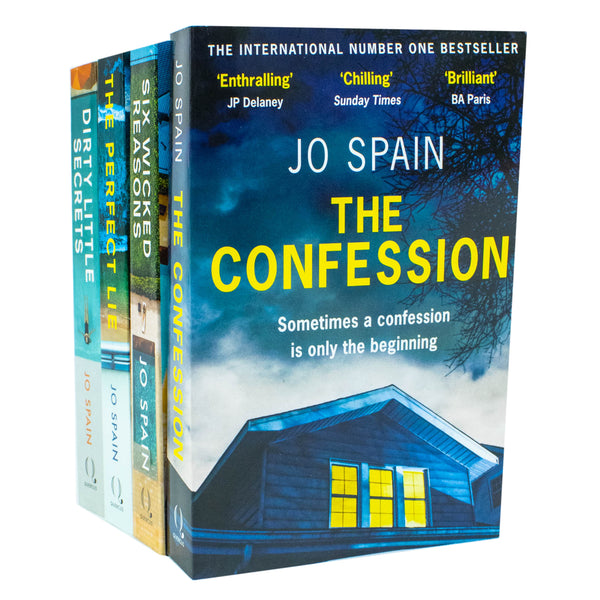 Jo Spain Series Collection 4 Books Set (The Confession, Six Wicked Reasons, The Perfect Lie, Dirty Little Secrets)