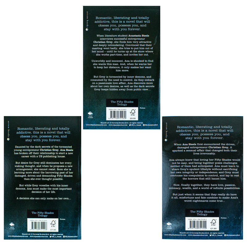 ["9781784751319", "Anastasia Steele", "Christian Grey", "Contemporary Fiction", "E L James", "E L James Book Collection", "E L James Book Collection Set", "E L James Books", "E L James Collection", "E L James Series", "Erotic Romance", "Fiction Books", "Fifty Shades", "Fifty Shades Movies", "Fifty Shades of Darker", "Fifty Shades of Freed Trilogy", "Fifty Shades of Grey", "Fifty Shades of Grey Book Collection", "Fifty Shades of Grey Book Collection Set", "Fifty Shades of Grey Books", "Fifty Shades of Grey Collection", "Fifty Shades of Grey Series", "Fifty Shades of Grey Trilogy", "Fifty Shades Trilogy", "Literary Fiction"]