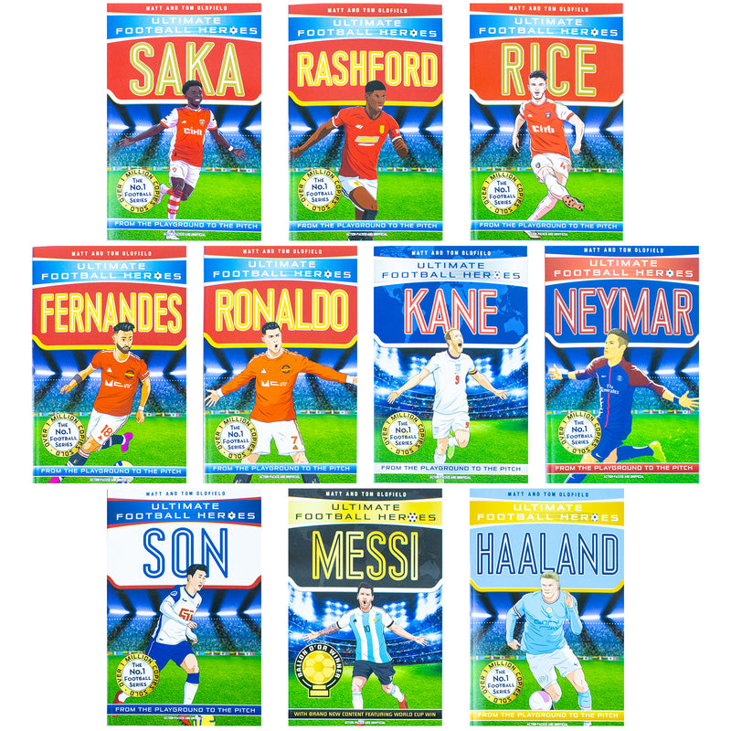 ["9781789466003", "Aguero", "Bale", "Book Sets", "Childrens Books", "Childrens Books (11-14)", "cl0-PTR", "Coutinho", "Football", "football books ultimate heroes", "Football Heroes", "Hazard", "junior books", "Kane", "Lukaku", "Matt Oldfield", "Messi", "Neymar", "Ronaldo", "Shanchez", "Tom Oldfield", "Ultimate Football Hero", "ultimate football hero books", "Ultimate Football Heroes", "ultimate football heroes books", "Ultimate Football Heroes Collection", "ultimate football heroes ronaldo", "young teen"]