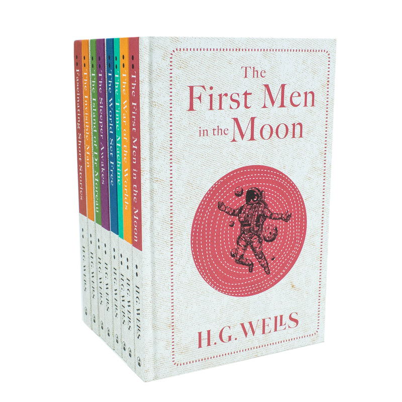 ["9781804454640", "h g wells", "h g wells book collection", "h g wells book set", "h g wells books", "h g wells collection", "herbert george wells", "the first men in the moon", "the invisible man", "the island of doctor moreau", "the sleeper awakes", "the time machine", "the time machine and other stories", "the war of the worlds", "the world set free", "when the sleeper wakes"]