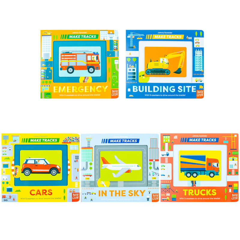 ["9781805139423", "Board Book", "board books", "board books for toddlers", "Building Site", "Cars", "children board book", "children board books", "children books", "children collection", "childrens books", "Childrens Books (0-3)", "Childrens Books (3-5)", "Emergency", "In The Sky", "Interaction", "Interactive & activity books & packs", "Interactive book", "interactive books", "Johnny Dyrander", "make tracks", "make tracks books", "make tracks books set", "make tracks collection", "make tracks series", "make tracks set", "nosy crow", "Things That Go", "vehicles"]