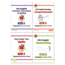 CGP KS2 Year 4 Workbook Bundle – Ages 8-9 (Grammar Punctuation and Spelling, Reading Comprehension, Handwriting, Maths)
