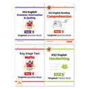 CGP KS2 Year 5 Workbook Bundle – Ages 9-10 (Grammar Punctuation and Spelling, Reading Comprehension, Handwriting, Maths)