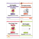 CGP KS2 Year 6 Workbook Bundle – Ages 10-11 (Grammar Punctuation and Spelling, Reading Comprehension, Handwriting, Maths)