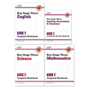 CGP KS3 Year 7 Workbook Bundle – Ages 11-12 (Maths, English, Science, Spelling Punctuation and Grammar)