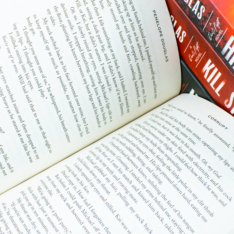 ["9782954047027", "adult fiction", "Adult Fiction (Top Authors)", "adult fiction book collection", "adult fiction books", "adult fiction collection", "contemporary romance", "Corrupt", "Hideaway", "horror", "Horror Books", "horror romance", "horror thrillers", "Kill Switch", "new adult romance", "nightfall", "Penelope Douglas", "Penelope Douglas books", "Penelope Douglas collection", "Penelope Douglas series", "Penelope Douglas set", "Romance", "romance books", "romance fiction", "Romance Novels"]