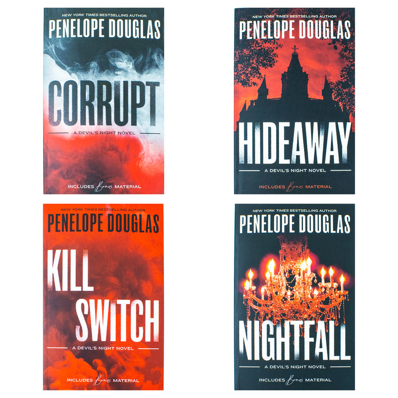 ["9782954047027", "adult fiction", "Adult Fiction (Top Authors)", "adult fiction book collection", "adult fiction books", "adult fiction collection", "contemporary romance", "Corrupt", "Hideaway", "horror", "Horror Books", "horror romance", "horror thrillers", "Kill Switch", "new adult romance", "nightfall", "Penelope Douglas", "Penelope Douglas books", "Penelope Douglas collection", "Penelope Douglas series", "Penelope Douglas set", "Romance", "romance books", "romance fiction", "Romance Novels"]