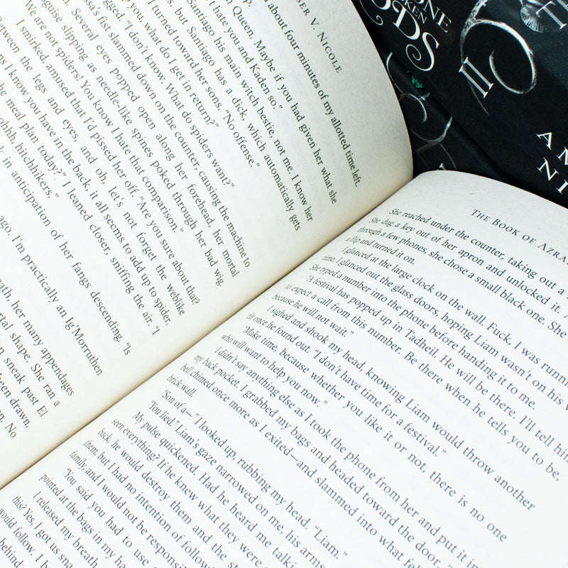 ["9787037518883", "adult fiction", "Adult Fiction (Top Authors)", "adult fiction book collection", "adult fiction books", "adult fiction collection", "Amber V. Nicole", "Amber V. Nicole books", "Amber V. Nicole collection", "Amber V. Nicole gods & monsters", "Amber V. Nicole set", "Fantasy", "fantasy adventure", "fantasy books", "fantasy fiction", "fantasy romance", "gods & monsters", "gods & monsters books", "gods & monsters collection", "gods & monsters series", "The Book of Azrael", "The Dawn of the Cursed Queen", "The Throne of Broken Gods", "young adults"]