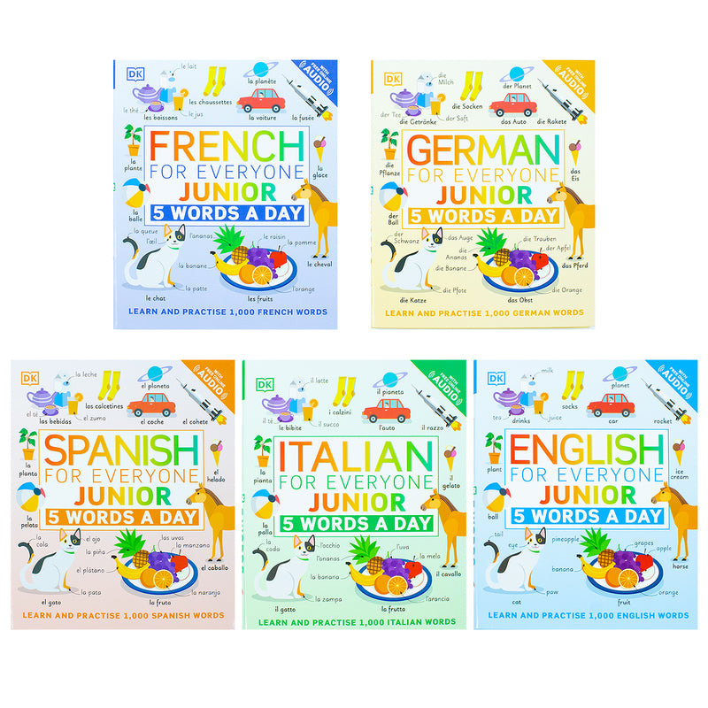 ["5 Words a Day series", "9789124247287", "Children Dictionaries book", "Children Dictionaries books", "Children's Dictionaries", "dk", "dk books", "dk books set", "dk children", "dk children book set", "dk children books", "dk collection", "English for Everyone Junior 5 Words a Day", "French for Everyone Junior 5 Words a Day", "German for Everyone Junior 5 Words a Day", "Italian for Everyone Junior 5 Words a Day", "Language Learning for Children", "Picture Dictionaries", "Spanish for Everyone Junior 5 Words a Day"]