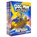 Dog Man Series 11-13 Collection 3 Books Set By Dav Pilkey (Twenty Thousand Fleas Under the Sea, The Scarlet Shedder & Big Jim Begins)