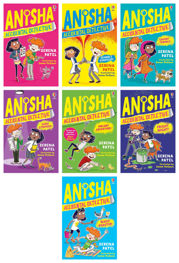 Anisha, Accidental Detective Series 7 Books Collection Set By Serena Patel (Accidental Detective, School's Cancelled, Granny Trouble, Show Stoppers, Holiday Adventure, Fright Night, Beach Disaster)