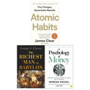 The Richest Man In Babylon, The Psychology of Money and Atomic Habits 3 Books Set