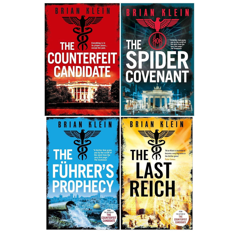 ["9780678469019", "9789124333249", "adult fiction", "Adult Fiction (Top Authors)", "adult fiction book collection", "adult fiction books", "adult fiction collection", "Brian Klein", "Brian Klein books", "Brian Klein collection", "Brian Klein reich trilogy", "Brian Klein set", "Historical", "Historical Books", "historical fiction", "historical fiction books", "historical thrillers", "Historical Thrillers Books", "legal thrillers", "Political", "political fiction", "political thrillers", "second world war", "The Counterfeit Candidate", "The Führer's Prophecy", "The Last Reich", "The Reich Trilogy", "the spider covenant", "third reich", "world war", "World War 2", "World War II", "world war two"]