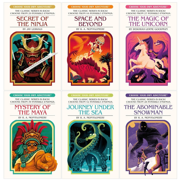 Choose Your Own Adventure 6 Books Collection Set (Space and Beyond, Journey Under the Sea, Mystery of the Maya, Secret of the Ninja, The Abominable Snowman, The Magic of the Unicorn)