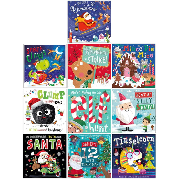 Christmas Storybook Collection 10 Books Set Ziplock - Perfect for Ages 0-5 Years - Fun and Engaging Storybooks