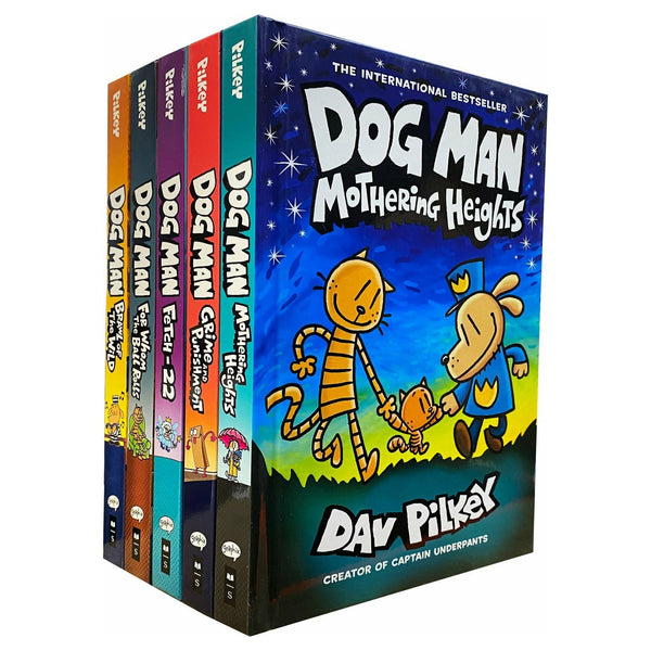[Hardcover] Dog Man Series 6-10 Collection 5 Books Set By Dav Pilkey (Brawl of the Wild, For Whom the Ball Rolls, Fetch-22, Grime and Punishment, Mothering Heights)