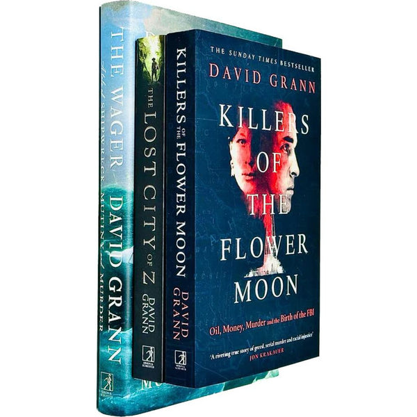 David Grann Collection 3 Books Set (The Wager [Hardcover], Killers of the Flower Moon, The Lost City of Z)