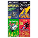 David Walliams 4 Books Collection Set - Gangsta Granny Strikes Again, Bad Dad, SPACEBOY, Code Name Bananas