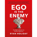 Ryan Holiday 4 Book Collection Set | The Daily Stoic, Ego Is the Enemy, The Obstacle Is the Way & Stoic Journal | Self-Development & Philosophy