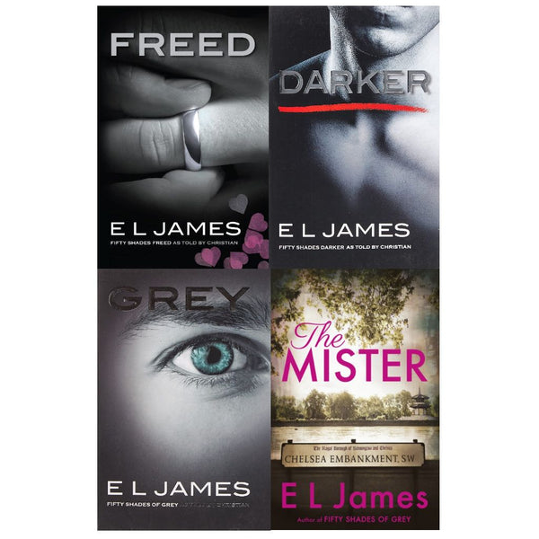 Fifty Shades of Grey &amp; Mister Collection 4 Books Set by E L James The Missus, The Mister, Freed, Darker, Grey