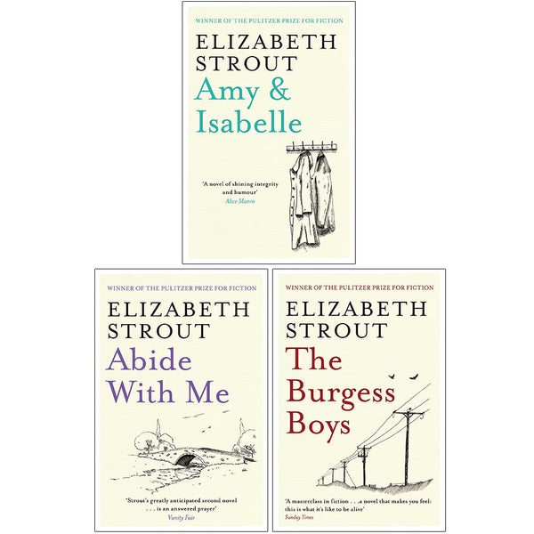 Elizabeth Strout Collection 3 Books Set (Amy &amp; Isabelle, Abide With Me, The Burgess Boys)