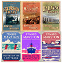 Edward Marston Ocean Liner and Railway Detective Mysteries Collection 6 Books Set (Murder on the Lusitania, Mauretania, Minnesota, The Railway Detective, Excursion Train, Railway Viaduct)