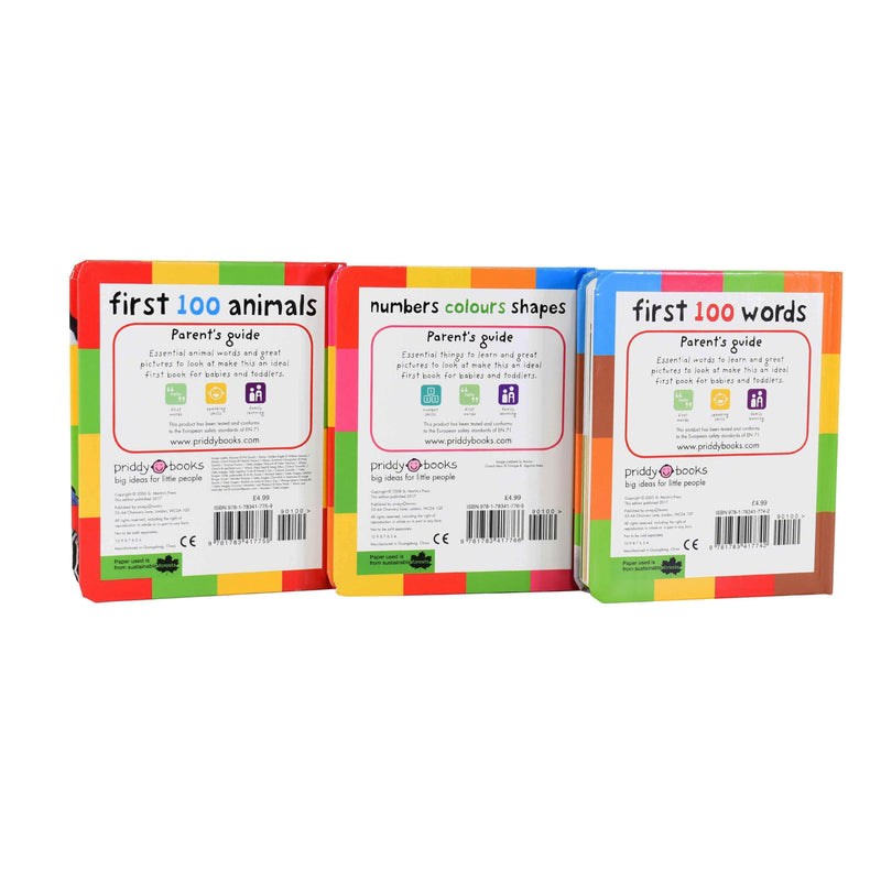 First 100 Collection 3 Books Box Set By Roger Priddy (first 100 words)