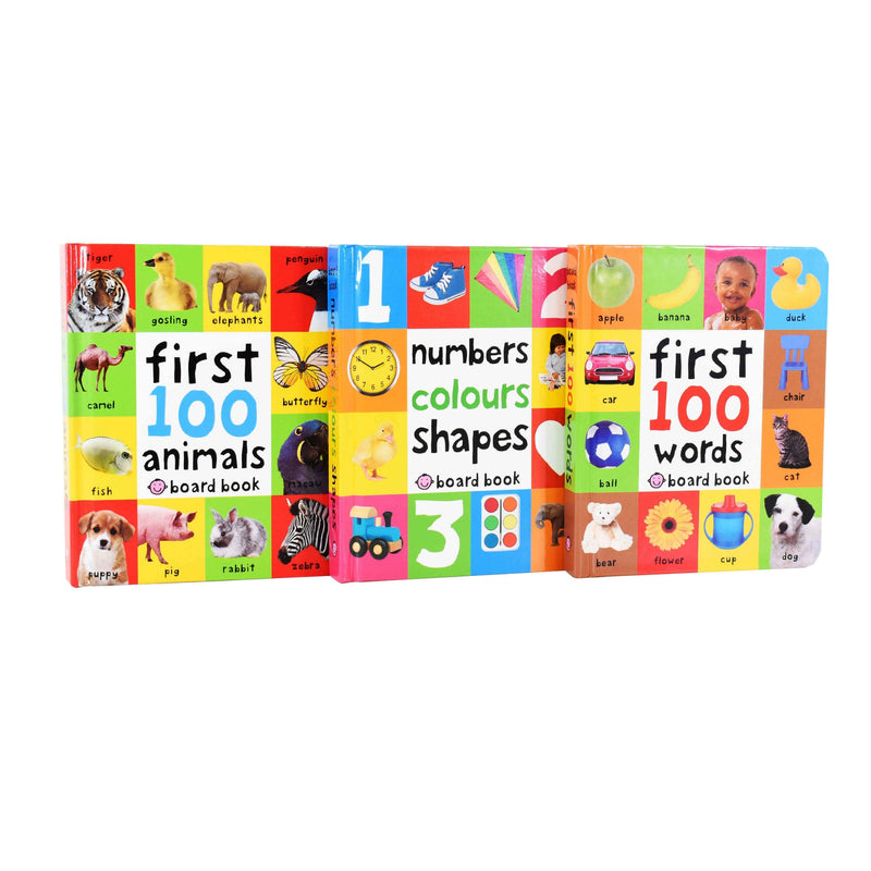 ["9781783417735", "baby books", "board books", "board books for children", "Childrens Books (0-3)", "cl0-PTR", "early learning books", "first 100 animals", "first 100 board book box set", "first 100 collection", "first 100 trucks", "first 100 words", "numbers colours shapes", "pre school learning books", "priddy books", "roger priddy"]