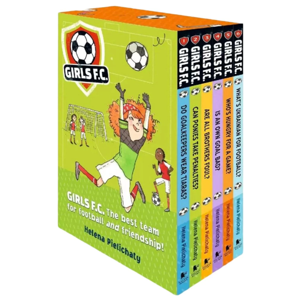 Girls F.C. 6 Books Collection Set by Helena Pielichaty (What's Ukranian for Football, Who's Hungry For a Game, Is an Own Goal Bad, Are All Brothers Foul, Can Ponies Take Penalties, Do Goalkeepers Wear