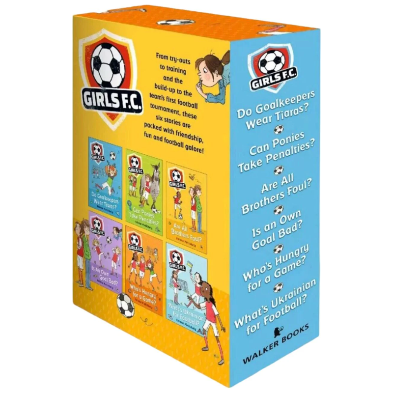 ["9781406388138", "Are All Brothers Foul", "Can Ponies Take Penalties", "Childrens Books (7-11)", "cl0-PTR", "Do Goalkeepers Wear Tiaras", "football books set", "Girls F.C. Collection", "Girls FC books set", "Girls FC Collection", "Girls FC Series", "Helena Pielichaty", "Is An Owl Goal Bad", "junior books", "Whats Ukrainian For Football", "Who Ate All The Pies"]